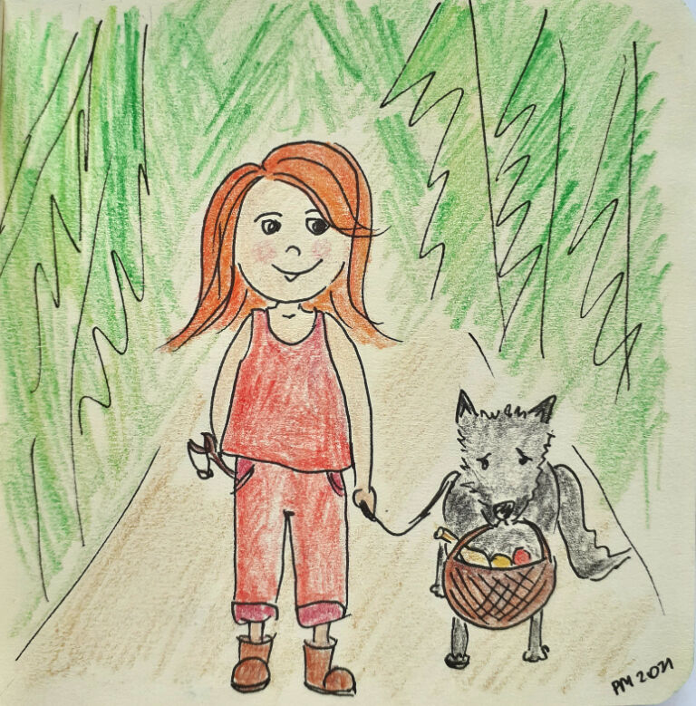 czerwony kapturek inne bajki alternatywne bajki czas dziewczyn ilustracja dla dzieci Red Riding Hood